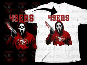 49ers Ghostface Design Graphic Unique Png Digital Download