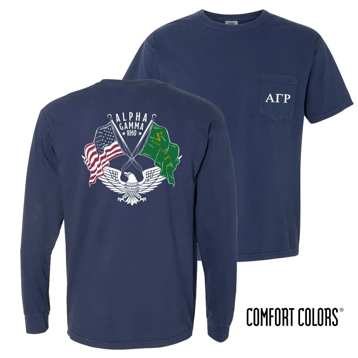 AGR Comfort Colors Navy Patriot tee