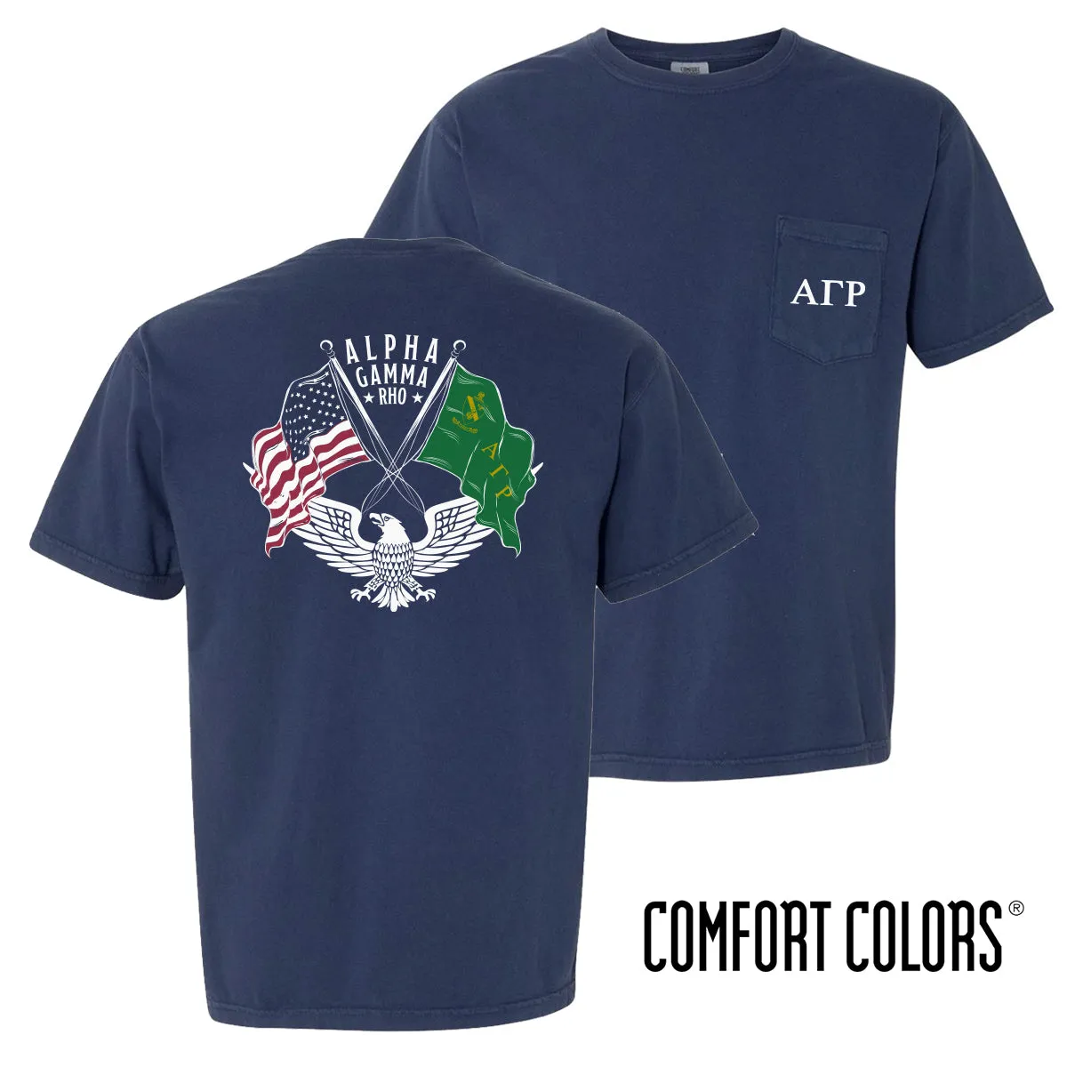 AGR Comfort Colors Navy Patriot tee