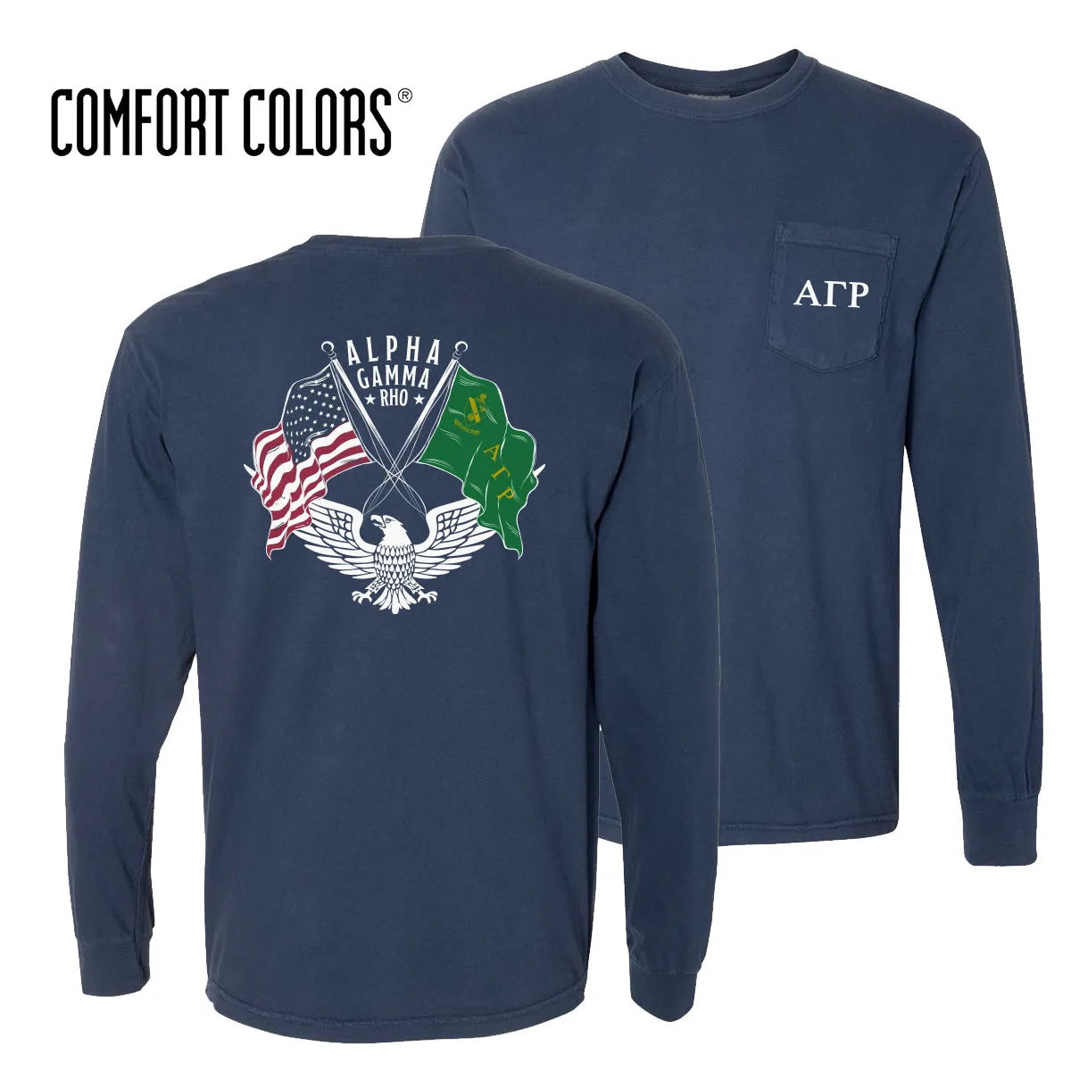 AGR Comfort Colors Navy Patriot tee