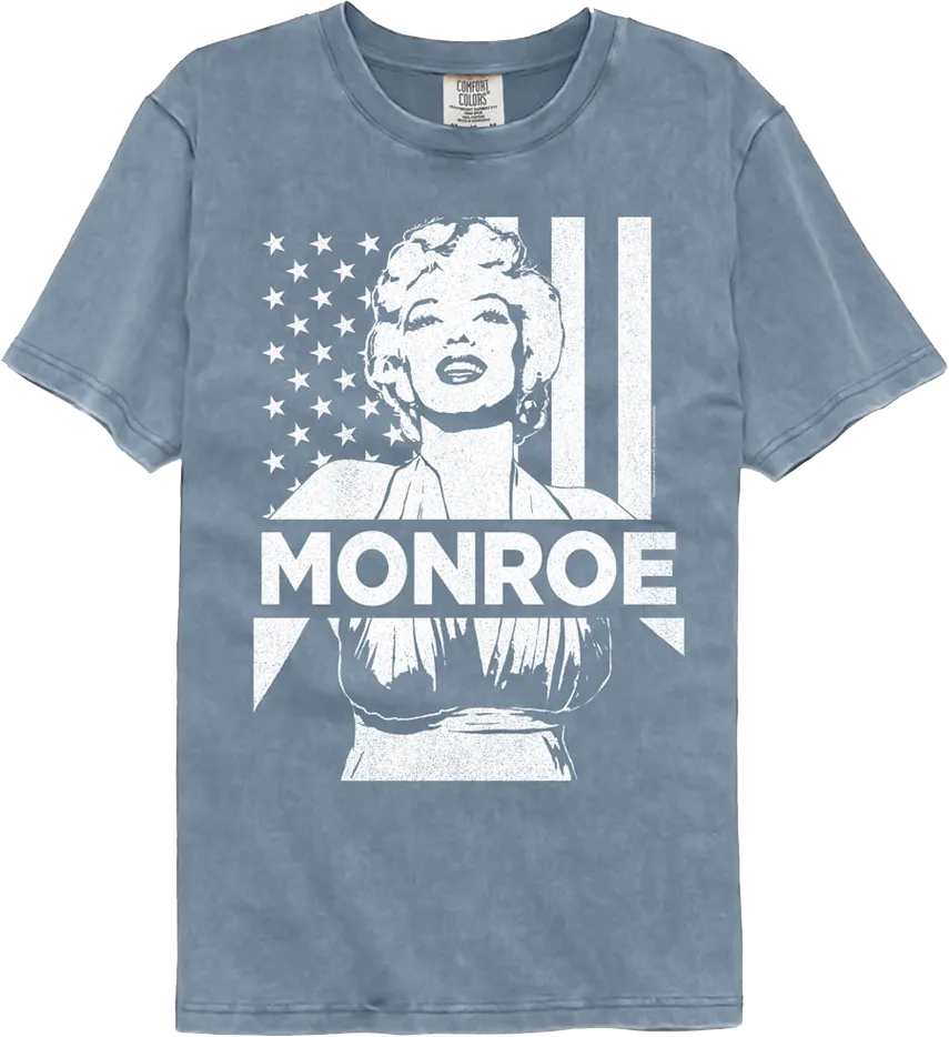 American Flag Marilyn Monroe Comfort Colors Brand T-Shirt