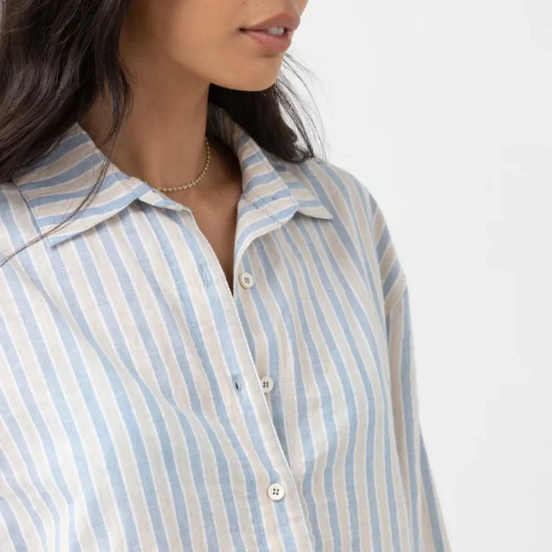 Amore Stripe Oversized Shirt (Blue Stripe)