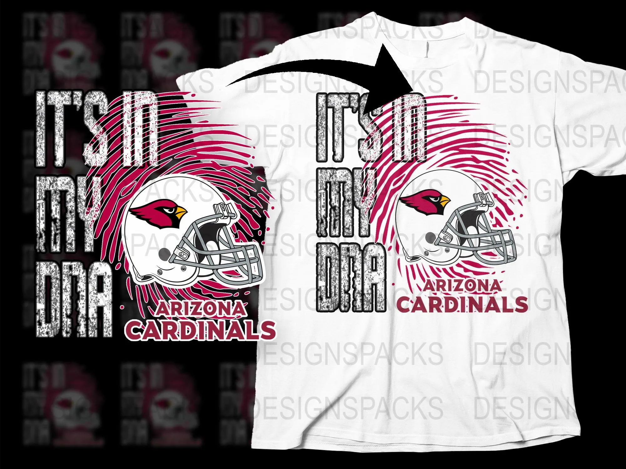 Arizona Cardinals It's In My DNA Png Digital Download