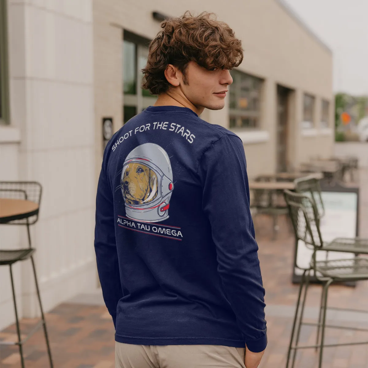 ATO Comfort Colors Astronaut Retriever Long Sleeve Tee