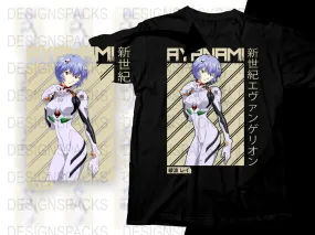 Ayanami Custom Graphic Anime Design Png Digital Download