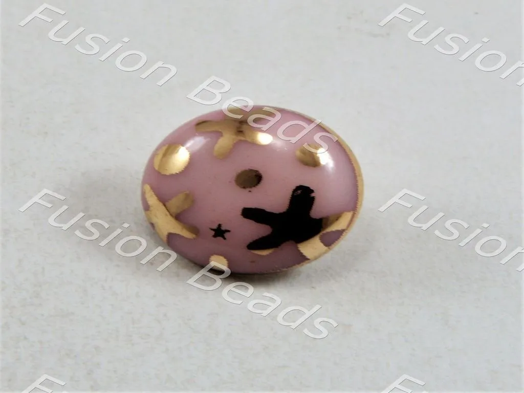 Baby Pink Starfish UV Metallic Finsih Button