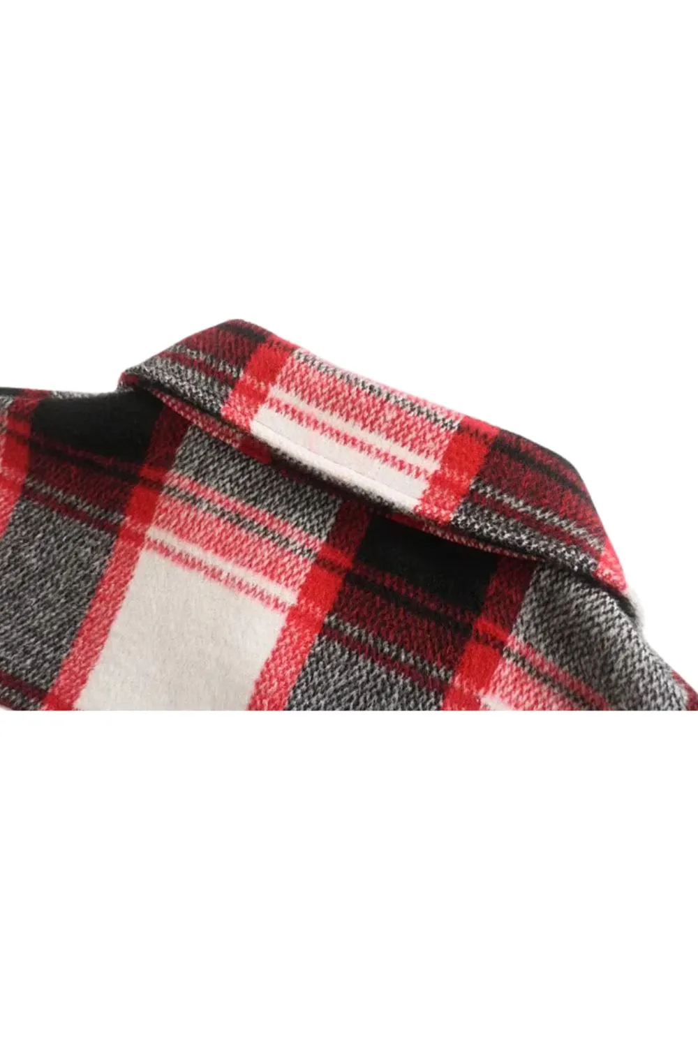 ‘Becky’ Versatile Minimalist Plaid Shirt-Style Jacket