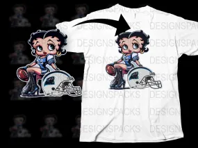 Betty Boop Carolina Panthers Graphic Png Digital Download