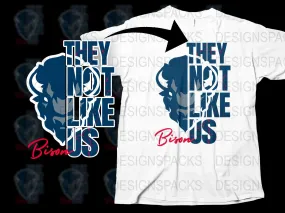 Bison Football They Not Like Us Graphic Png Digital Download