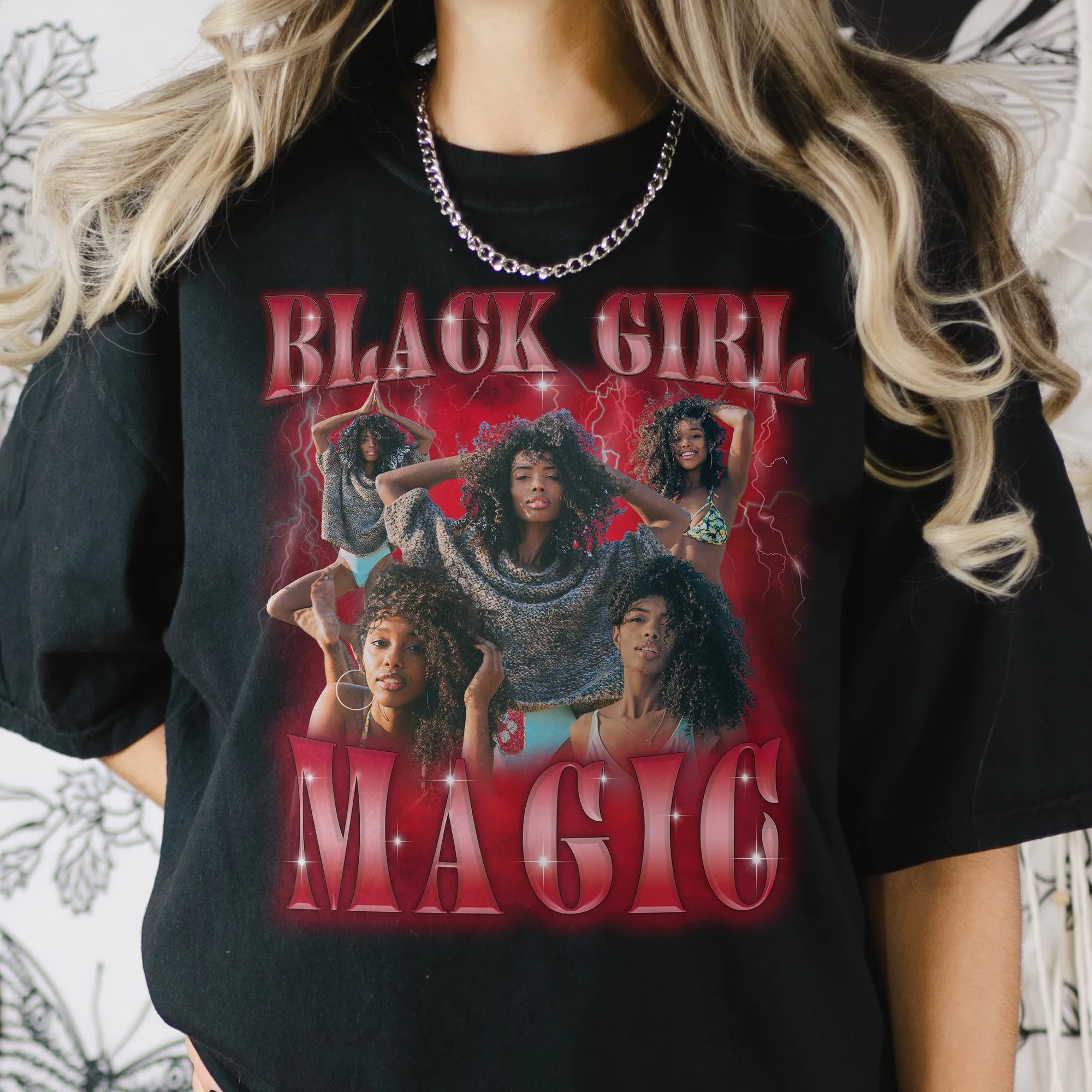 Black Girl Magic - Personalized Photo Comfort Tee