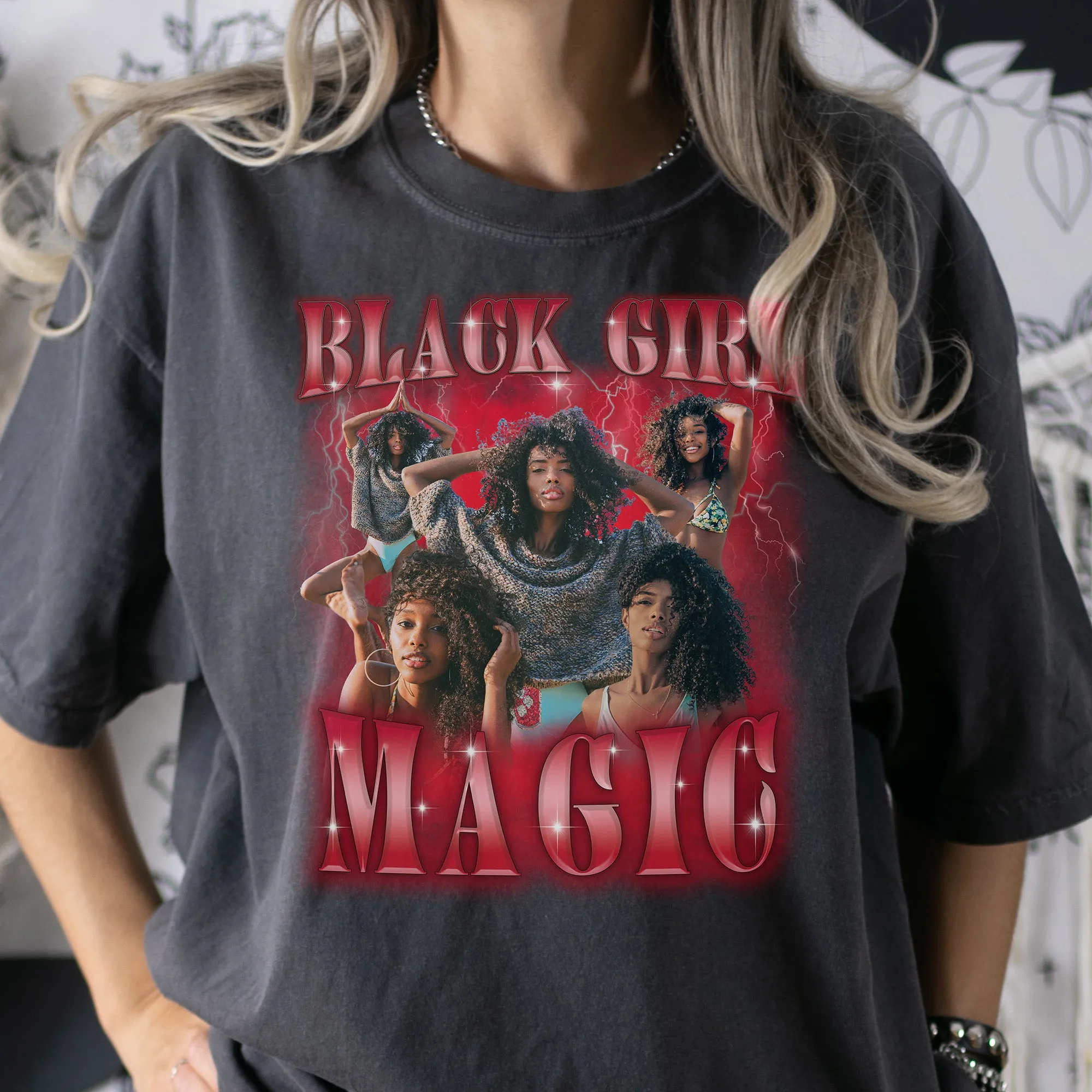 Black Girl Magic - Personalized Photo Comfort Tee