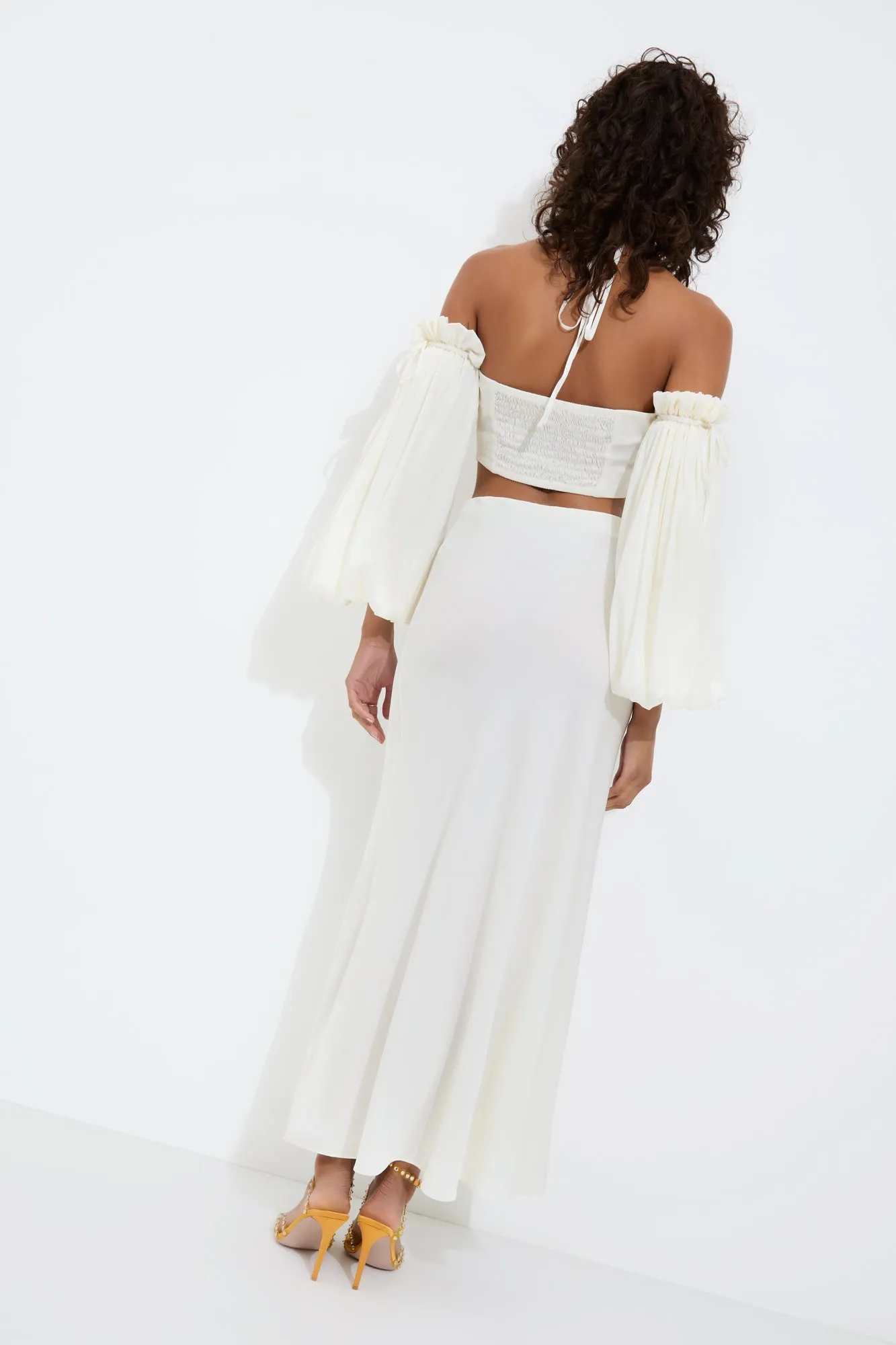 BRONTË MIDI TOP {WHITE}