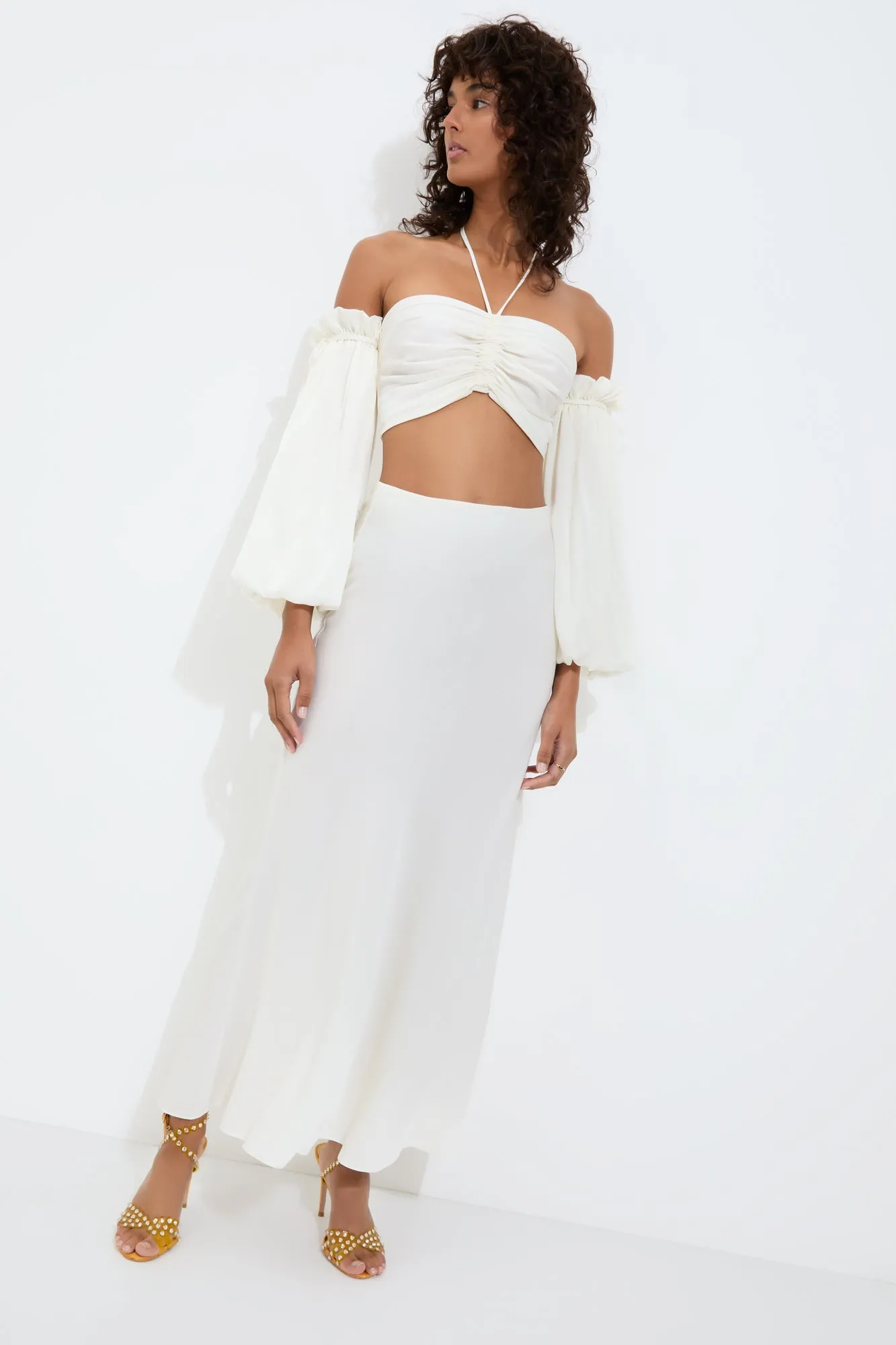 BRONTË MIDI TOP {WHITE}