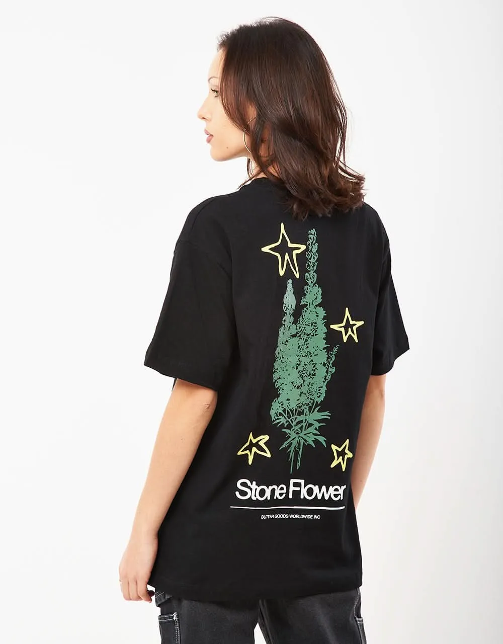 Butter Goods Stone Flower T-Shirt - Black