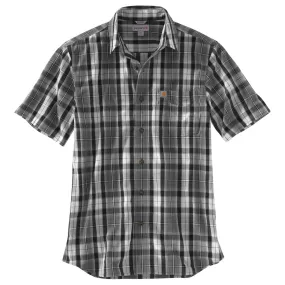 Carhartt Men's Gravel Essential Plaid Open Collar Short Sleeve Shirt