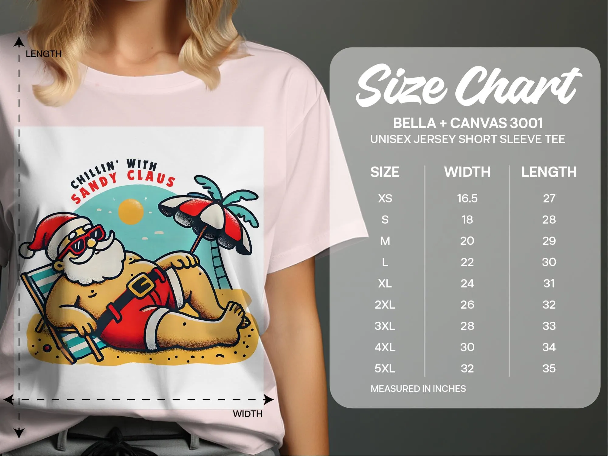 Chillin' With Sandy Claus Vintage Beach Santa T-Shirts