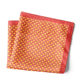 Chokore Red & Orange Silk Pocket Square - Indian At Heart line