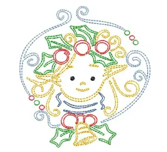 Christmas Elf Bean Stitch Embroidery design