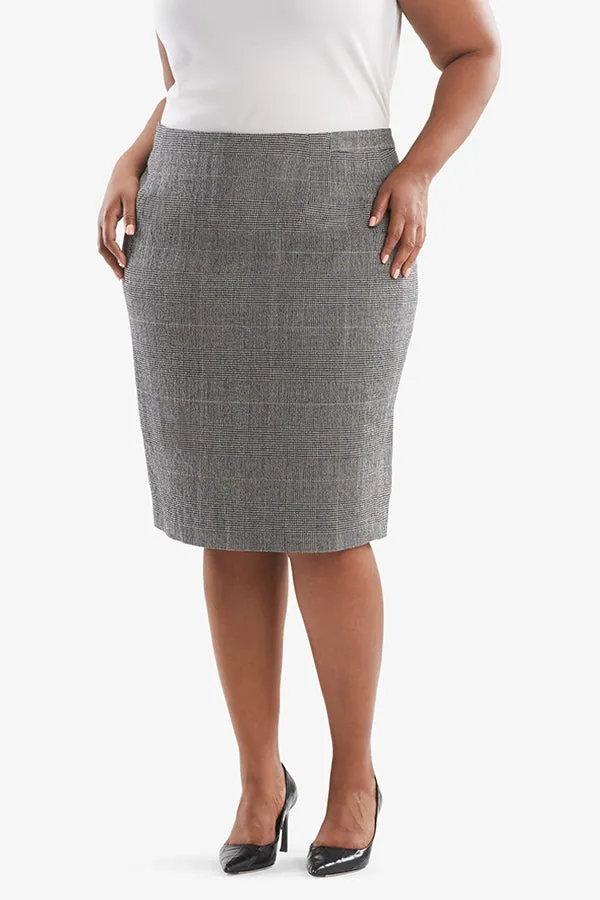 Cobble Hill Skirt - Stretch Check :: Cream / Black