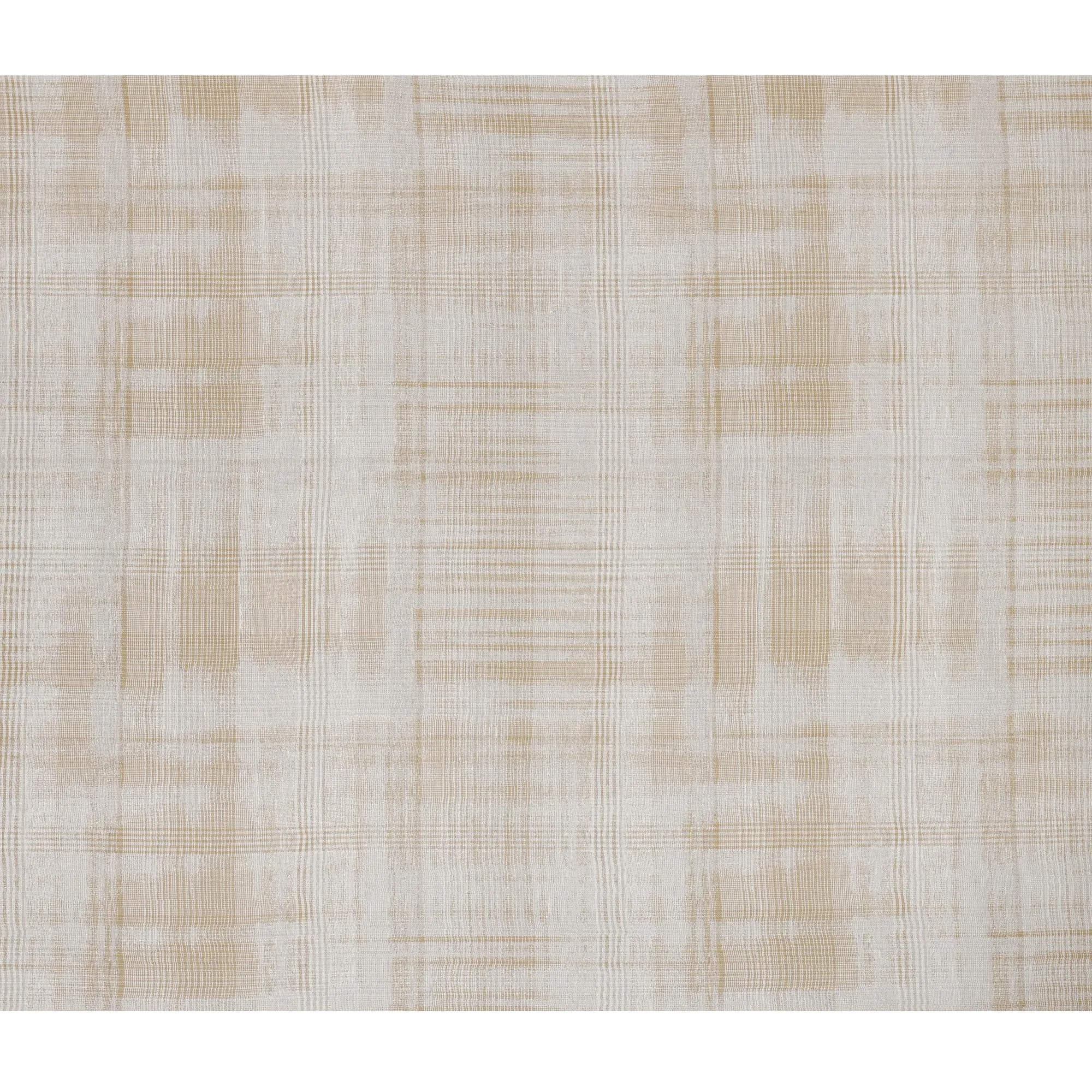 Cream and Beige Plaid 100% Cotton Shirting Fabric, 150 cm Width, Made in Italy-D20468