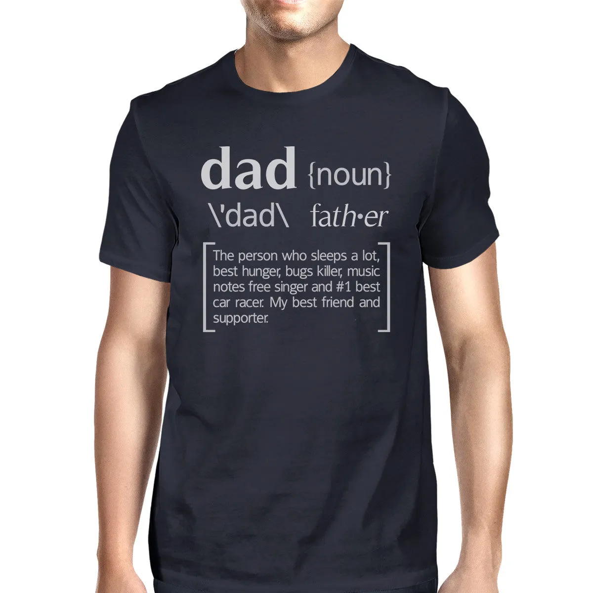 Dad Noun Navy Graphic T-shirt For Men Unique Dad Gifts Funny Design