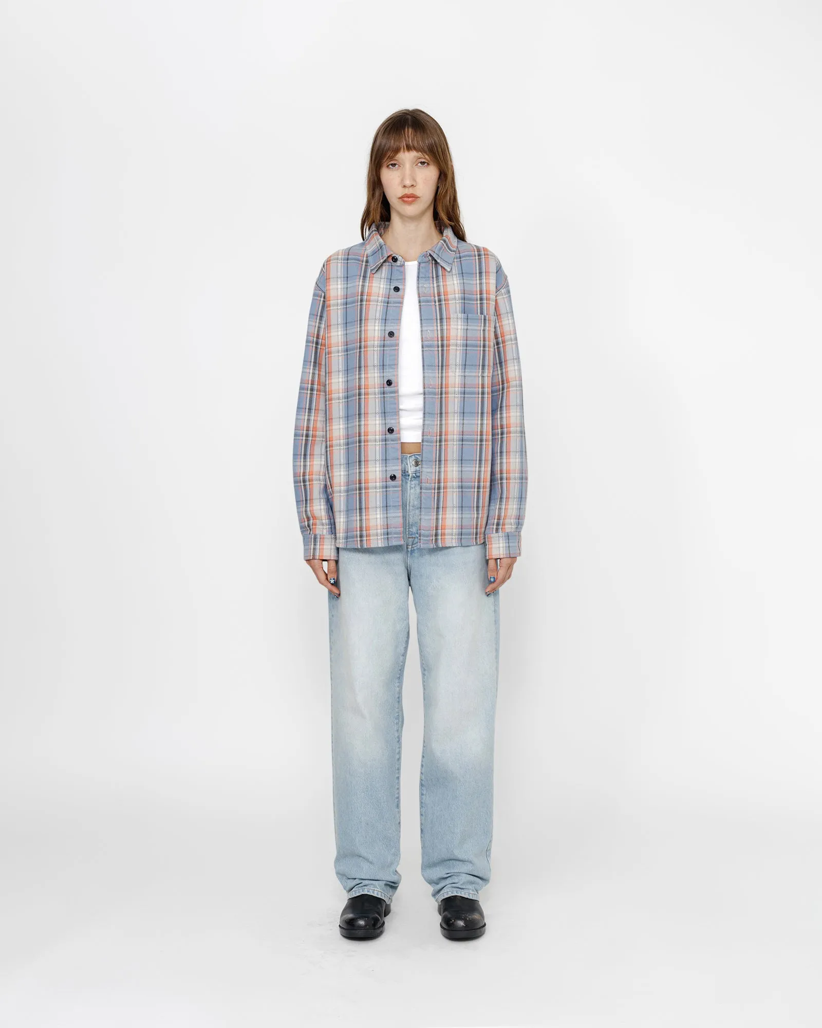 DAN WASHED COTTON PLAID SHIRT