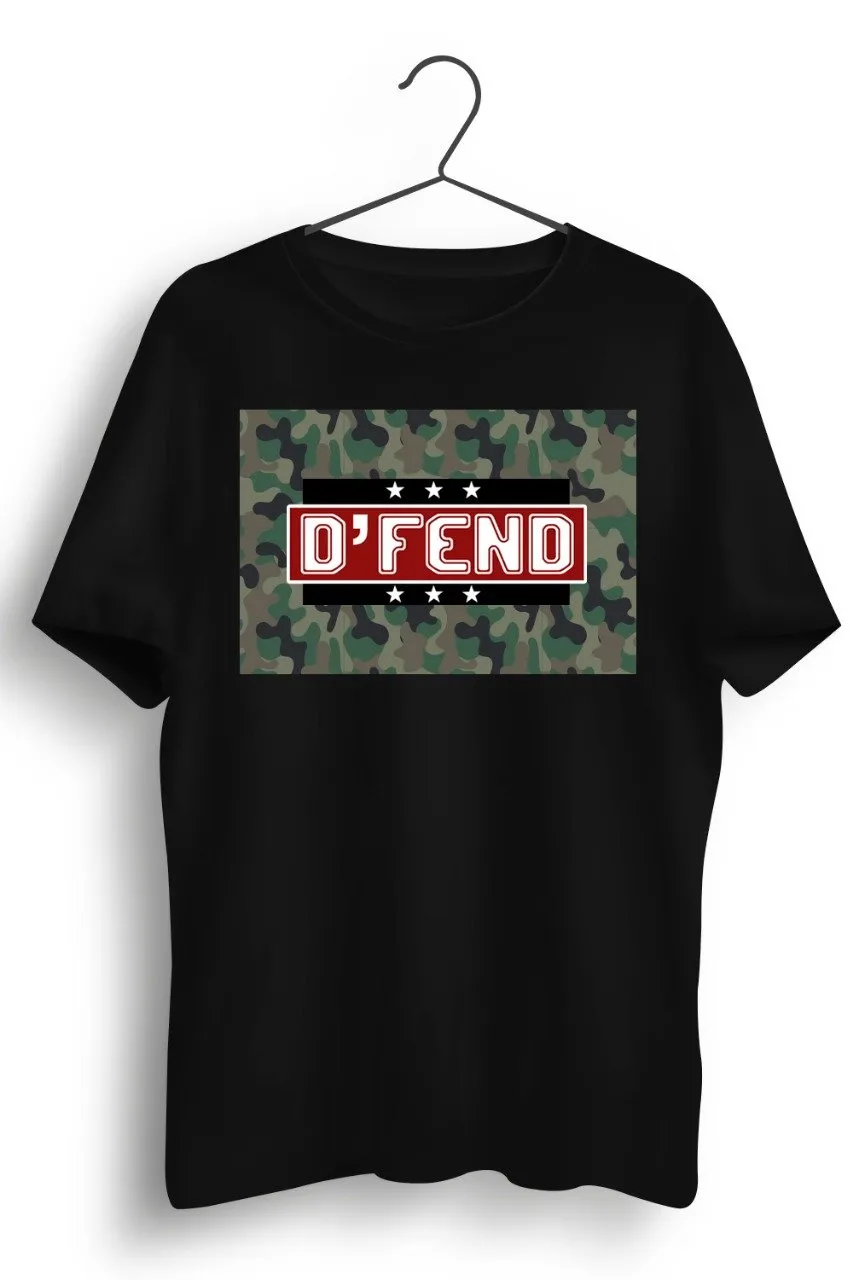 DFend Camo Print Black Tshirt