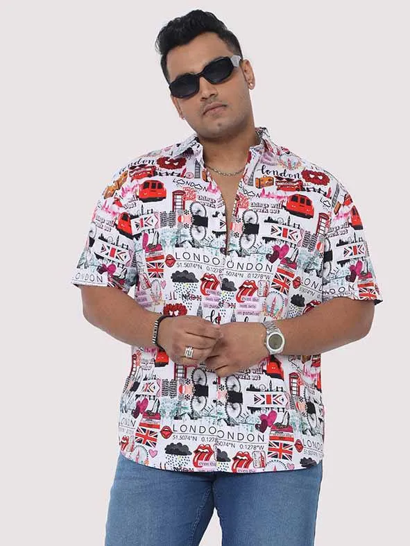 Dream Urban Digital Printed Men's Plus Size Half Shirt