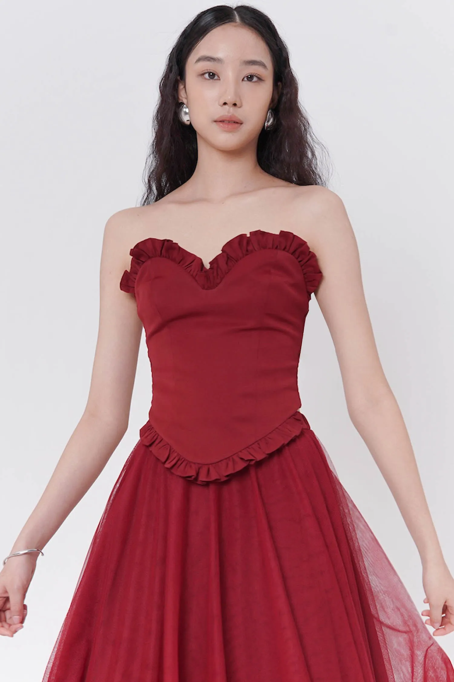 Eldan Bustier Top In Maroon