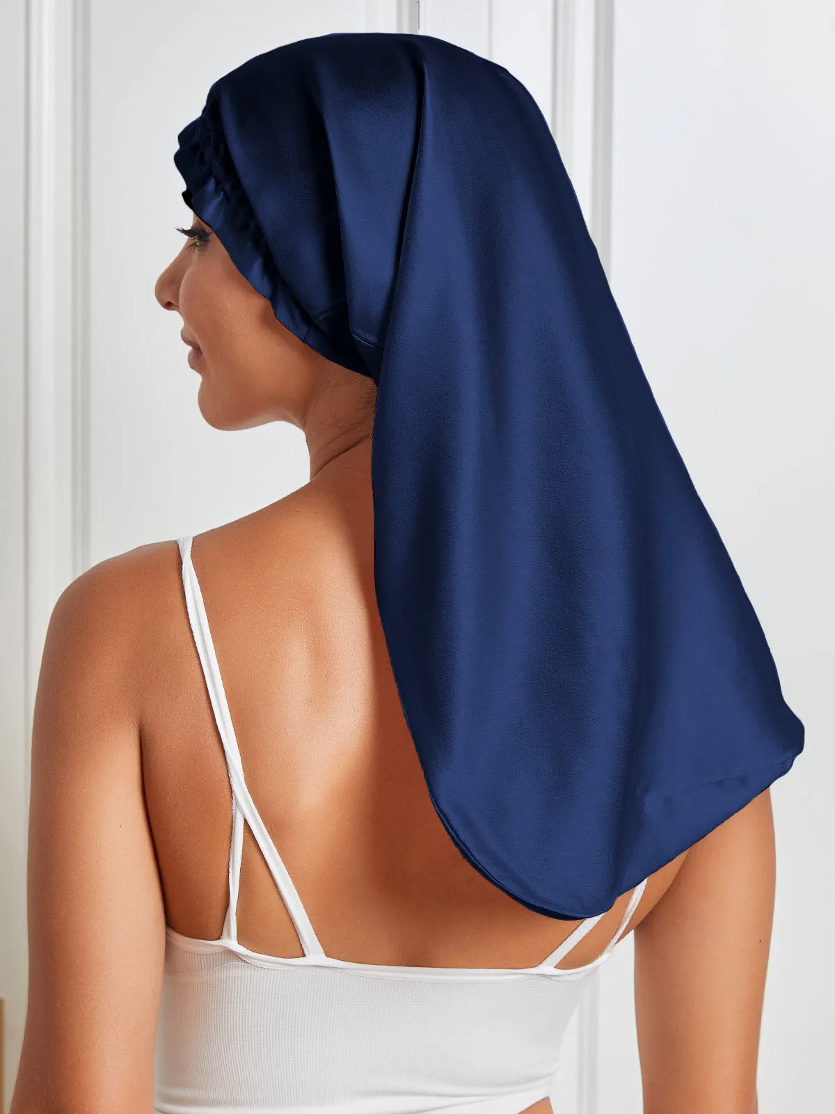 Elegant Night Silk Bonnet Sleep Cap