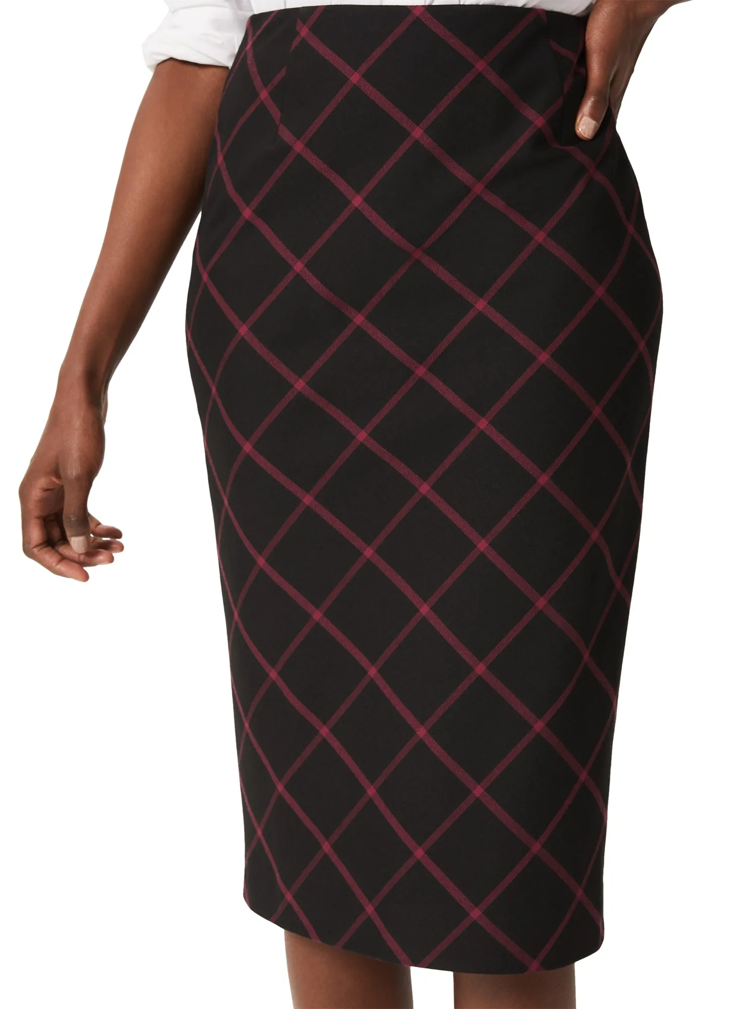 Eliza Check Pencil Skirt