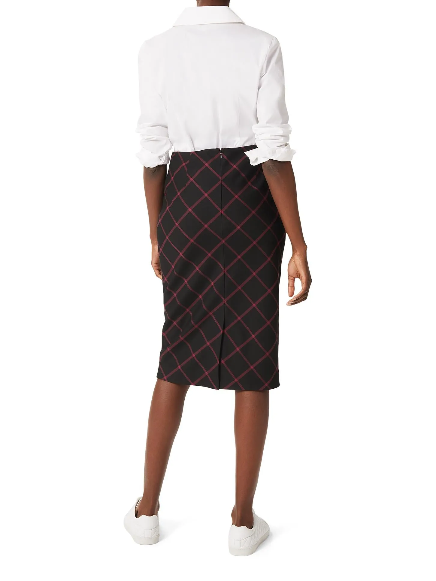 Eliza Check Pencil Skirt