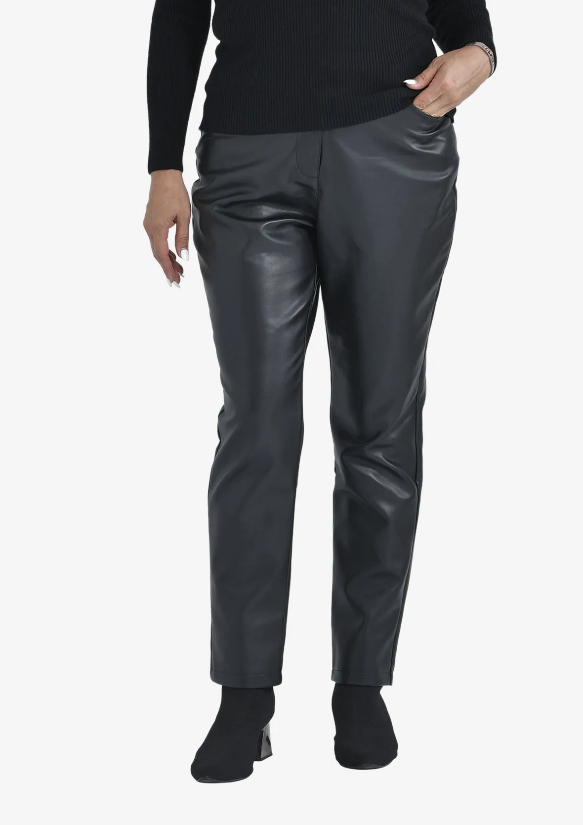 Faux Leather Trouser