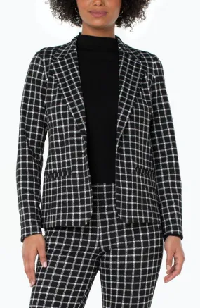 Fitted Blazer - Black White Simple