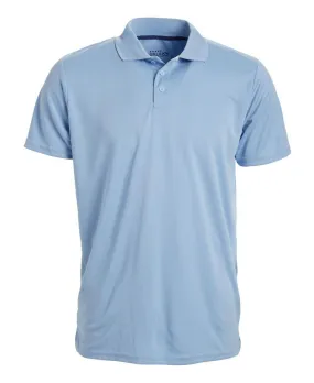 Galaxy By Harvic Men's Moisture-Wicking Dry Fit Polo Shirt Without Tags light blue