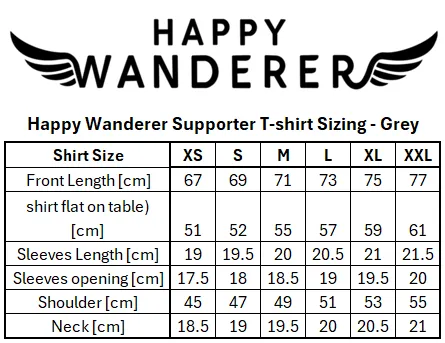 Happy Wanderer Charity Shirt - Grey Unisex