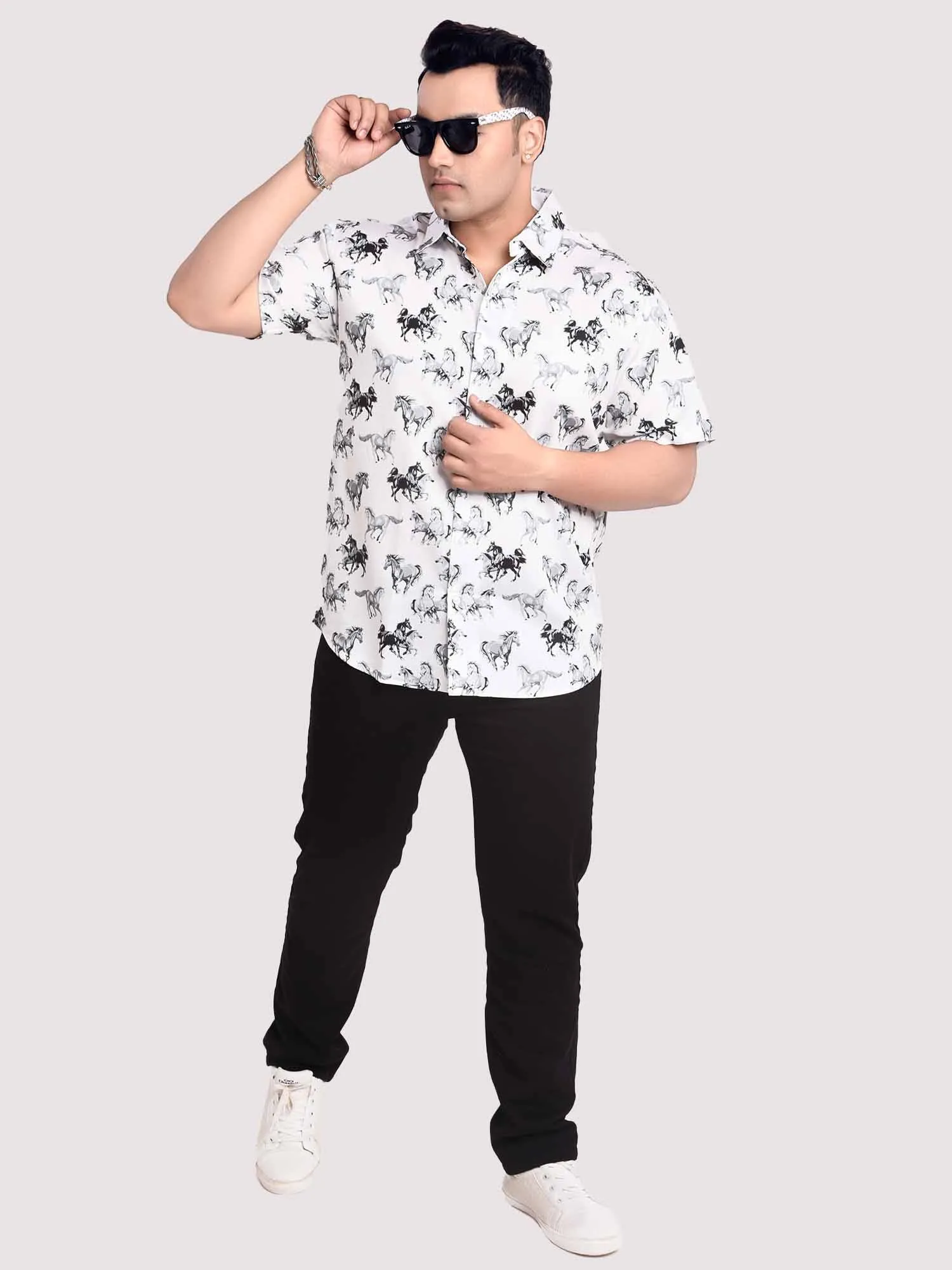 Horse World Digital Printed Shirt Men's Plus Size Success