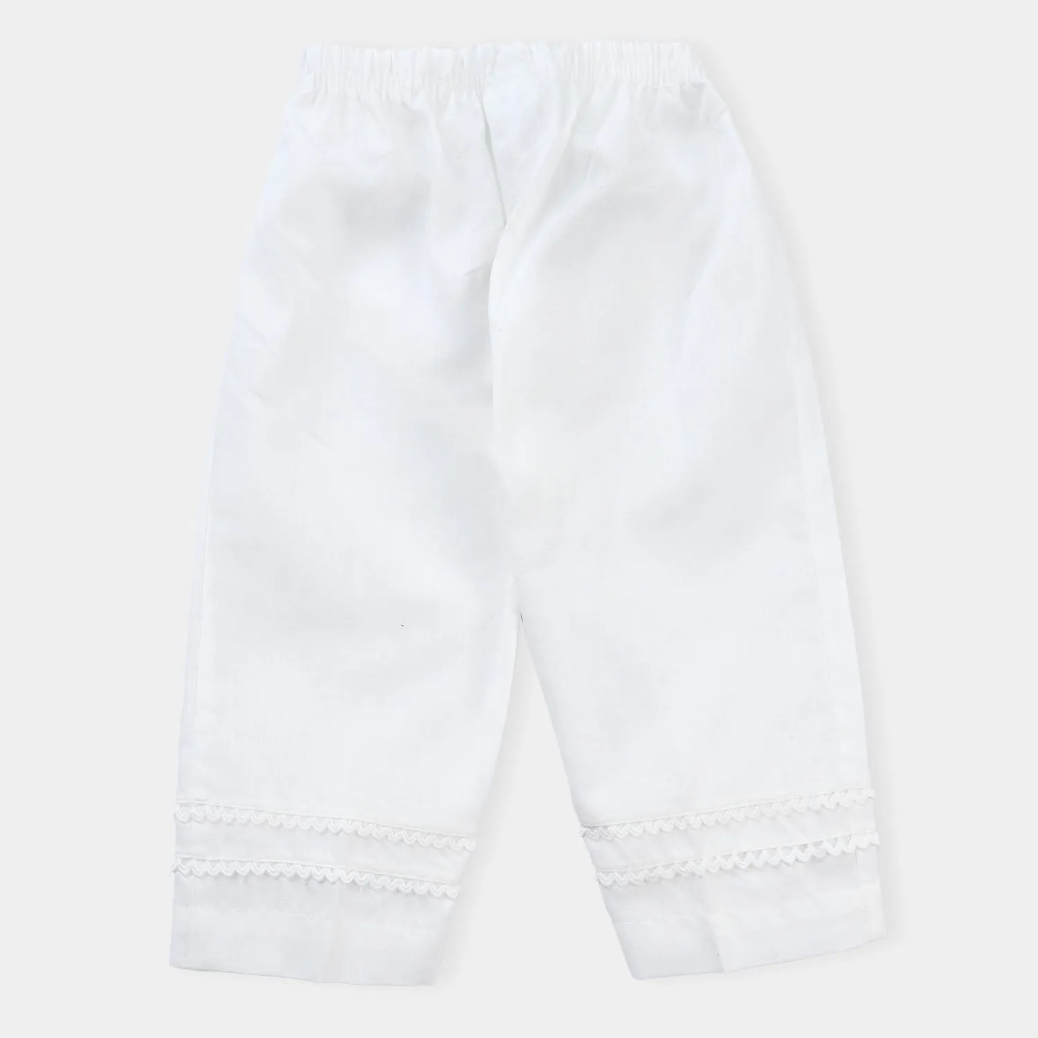 Infant Girls Cotton Trouser -White