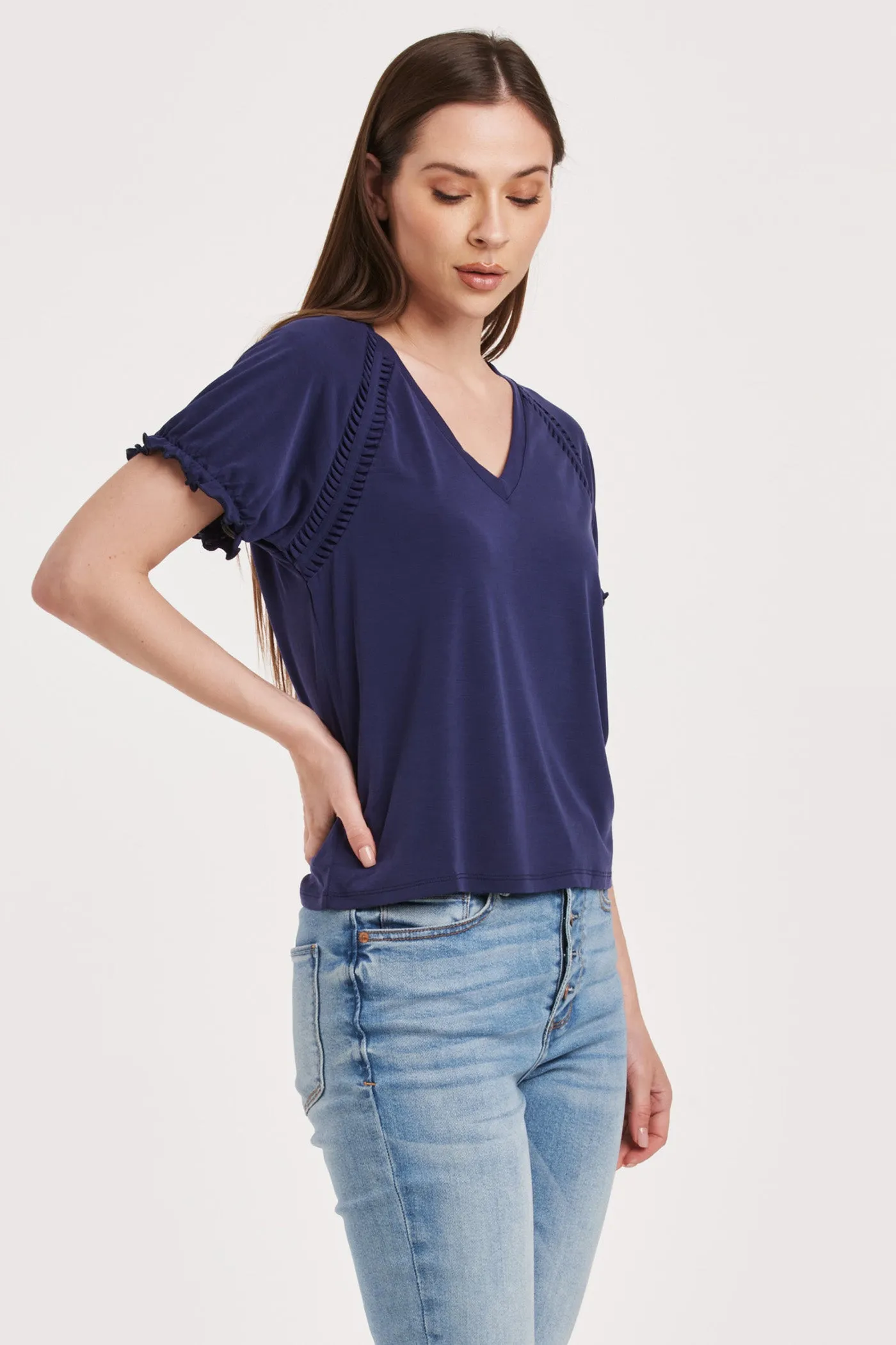 Janara Cuff Sleeve Blouse