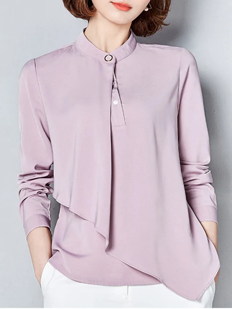 Layered Irregular Women Blouses