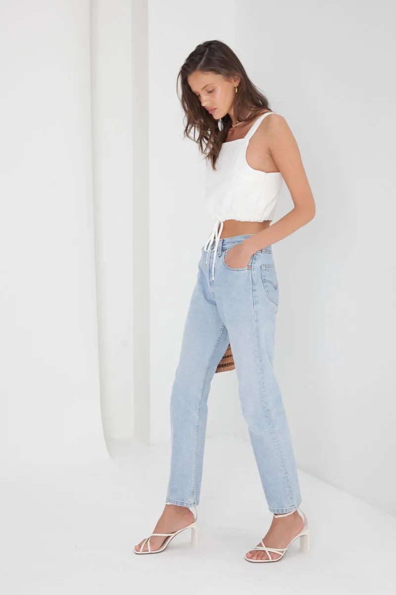 Lily Top - White Linen