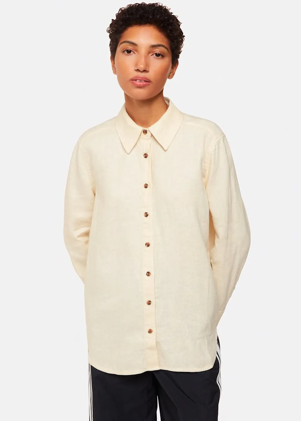 Linen Relaxed Fit Shirt Ivory