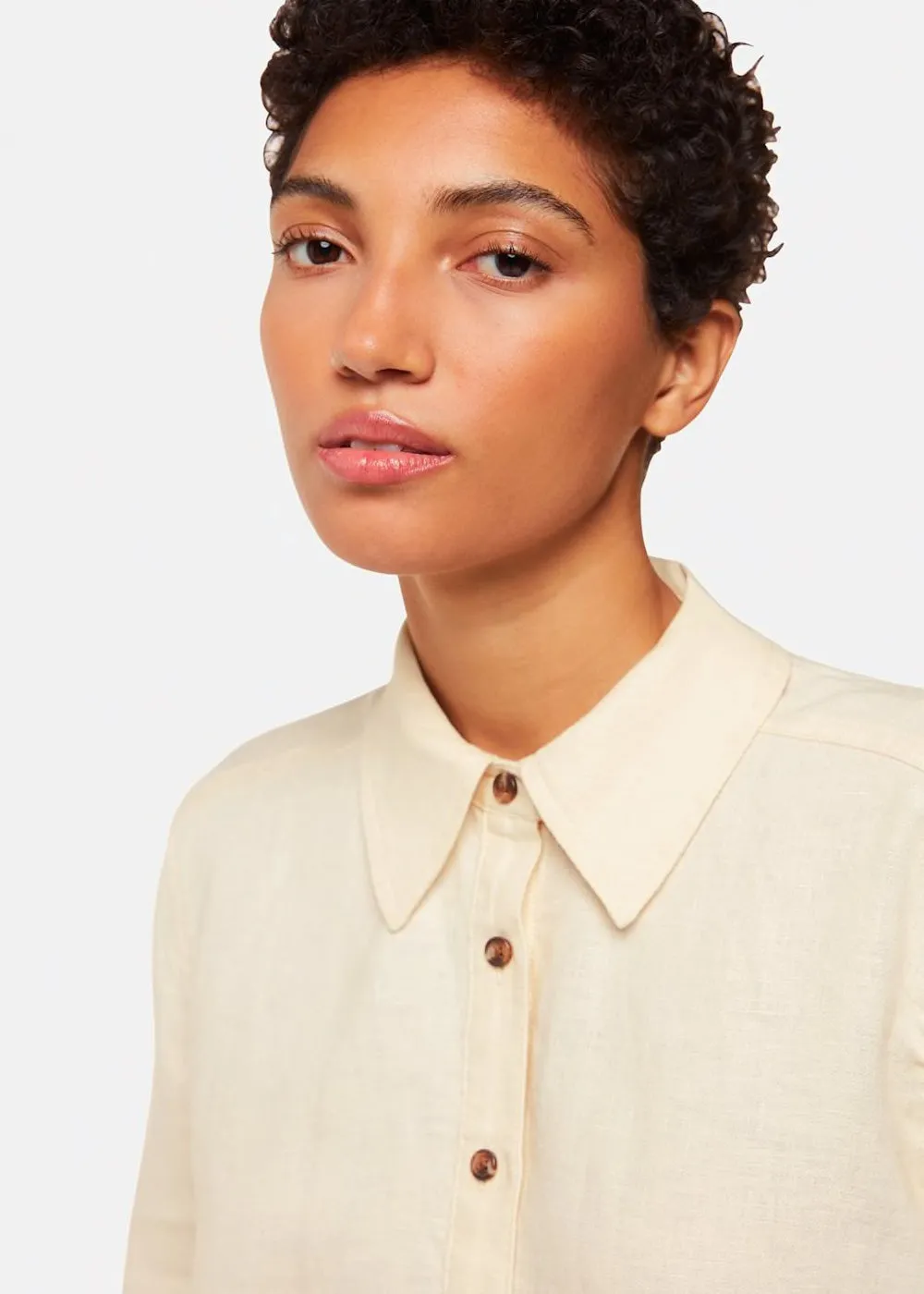 Linen Relaxed Fit Shirt Ivory