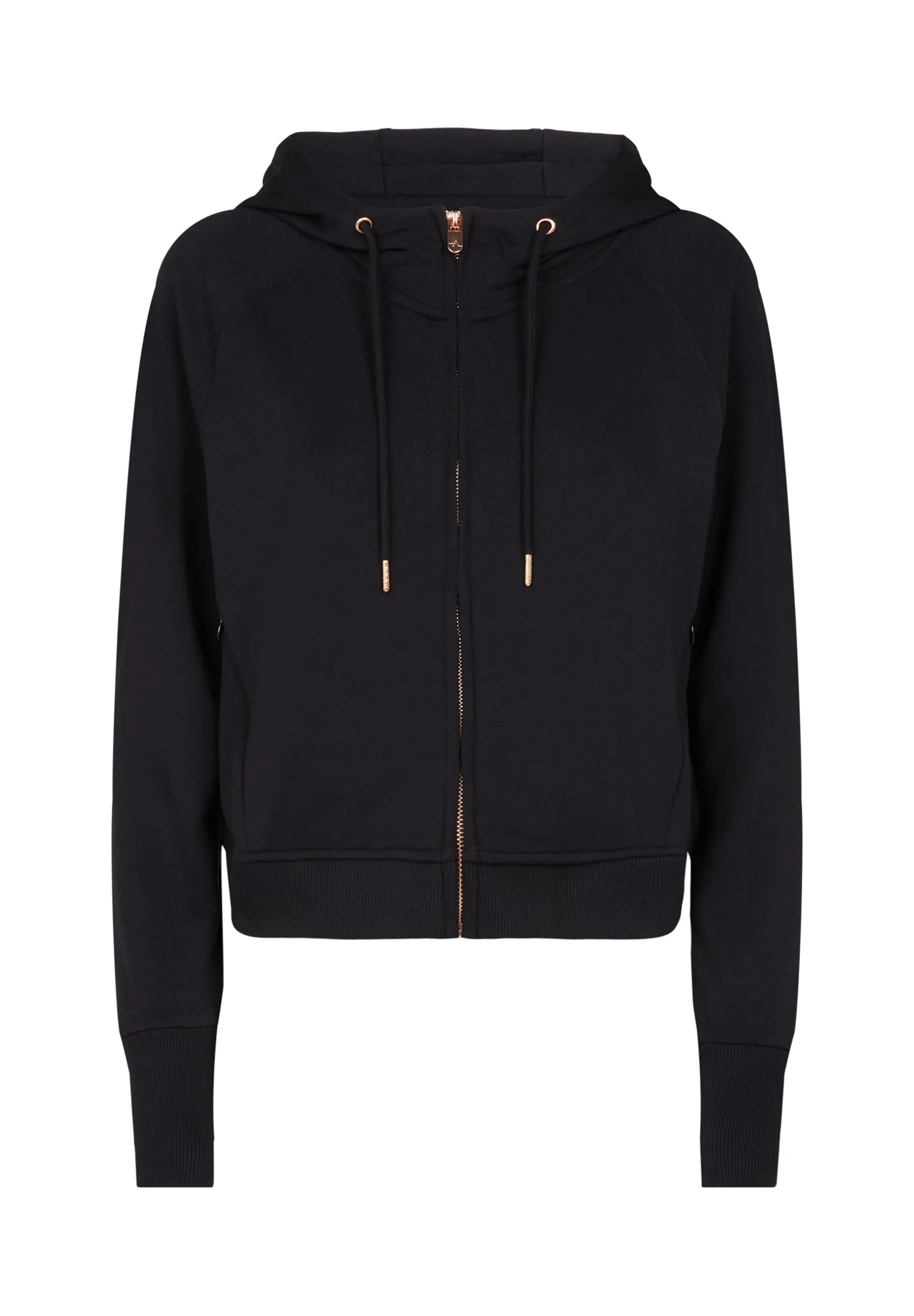 Lux Zip Up Hoodie-Black