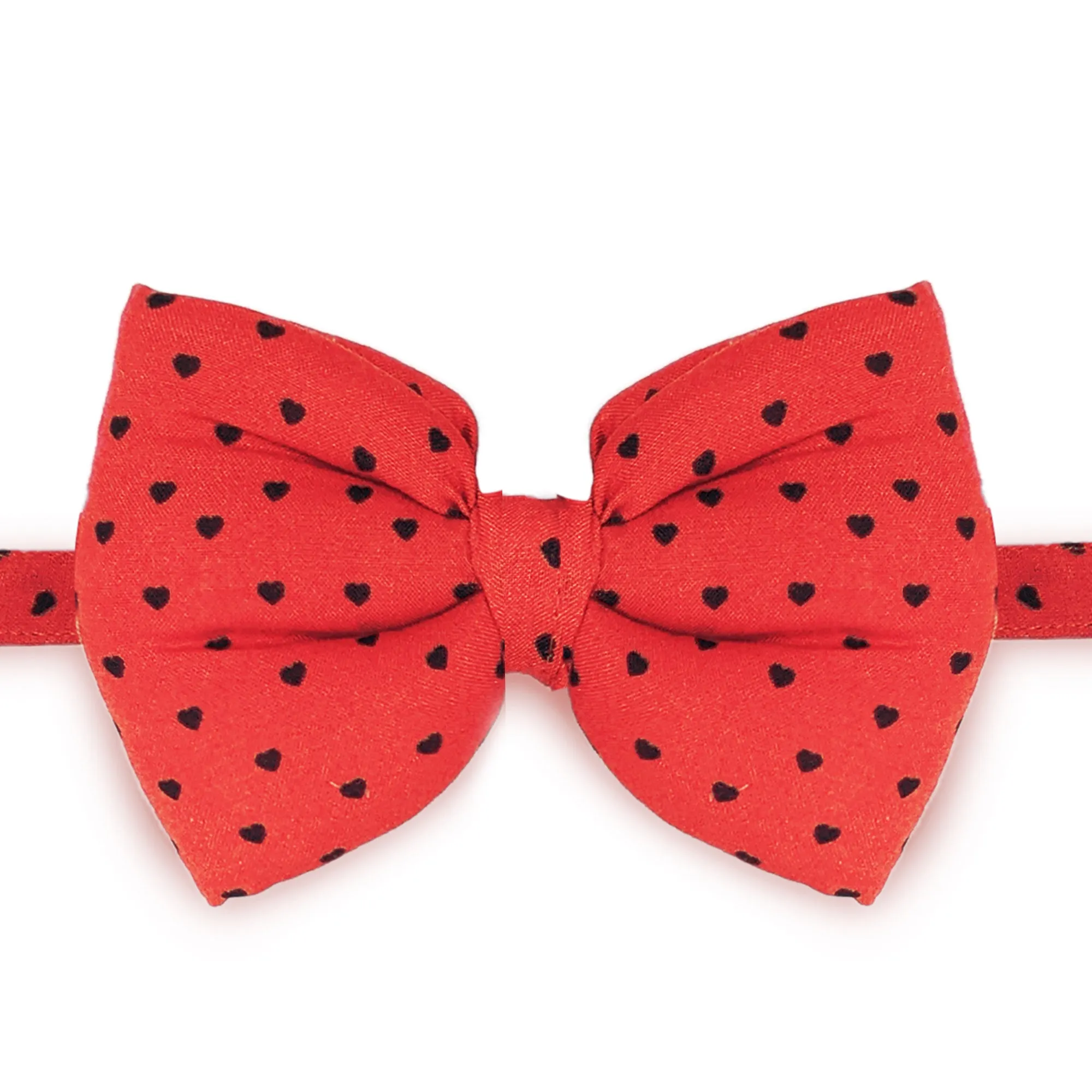 Matching Little Hearts Dog Shirt & Dog Bow Tie  | Adjustable Bow Tie for Dogs | Breathable Fabric Shirt for Dogs