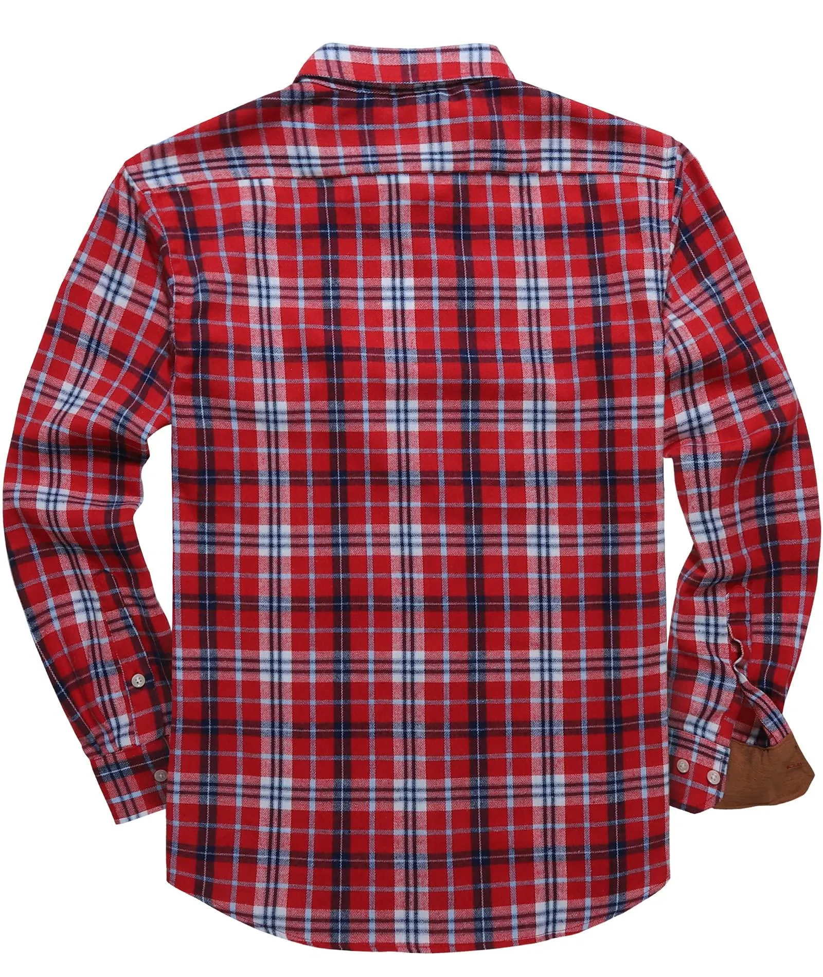 Men's Button Up Relax Fit Plaid Shirt-ZPK006565