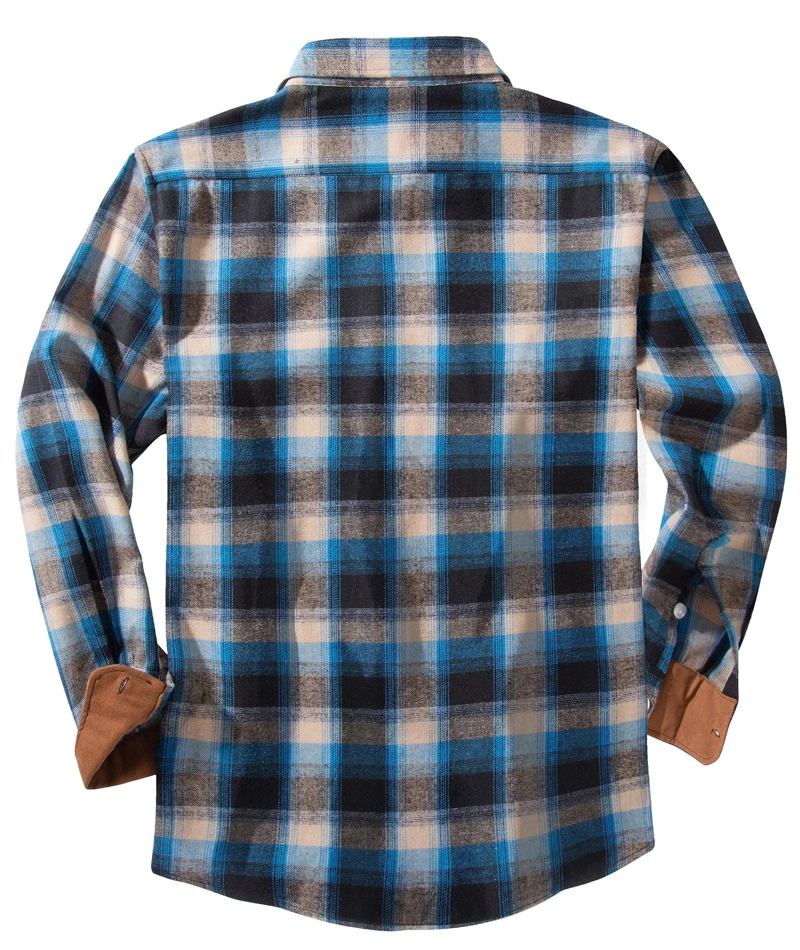 Men's Button Up Relax Fit Plaid Shirt-ZPK006565