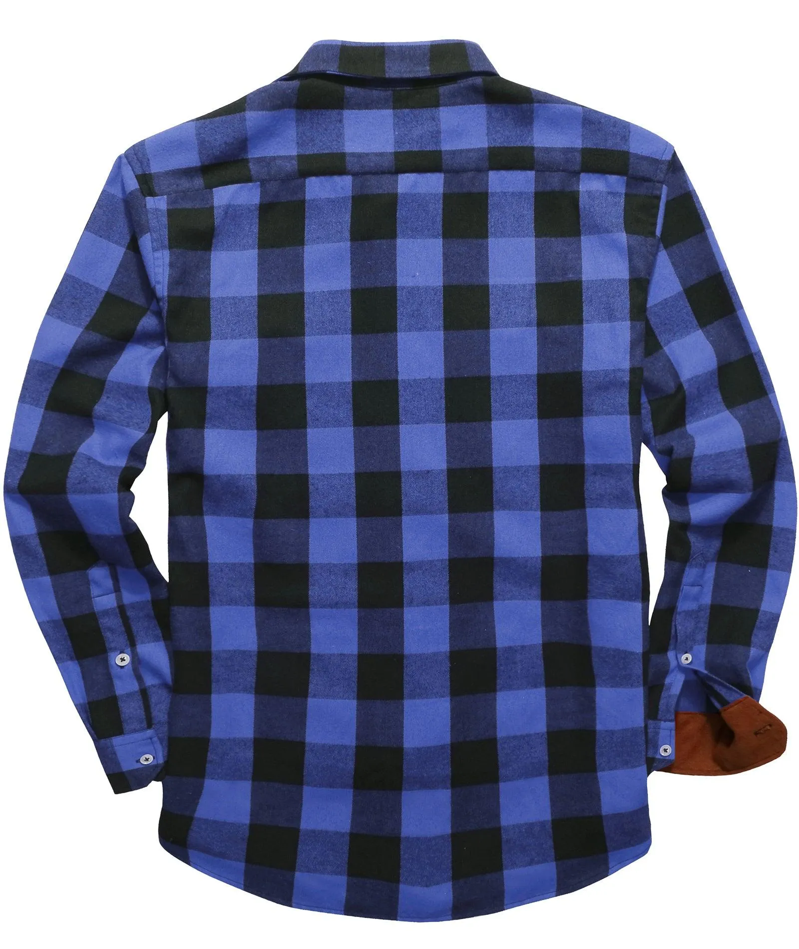 Men's Button Up Relax Fit Plaid Shirt-ZPK006565