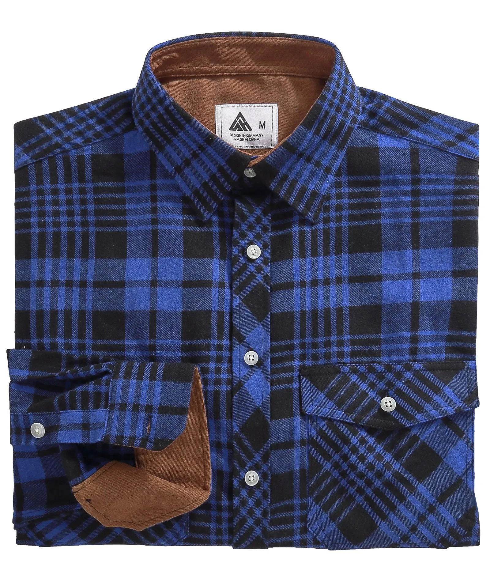 Men's Button Up Relax Fit Plaid Shirt-ZPK006565