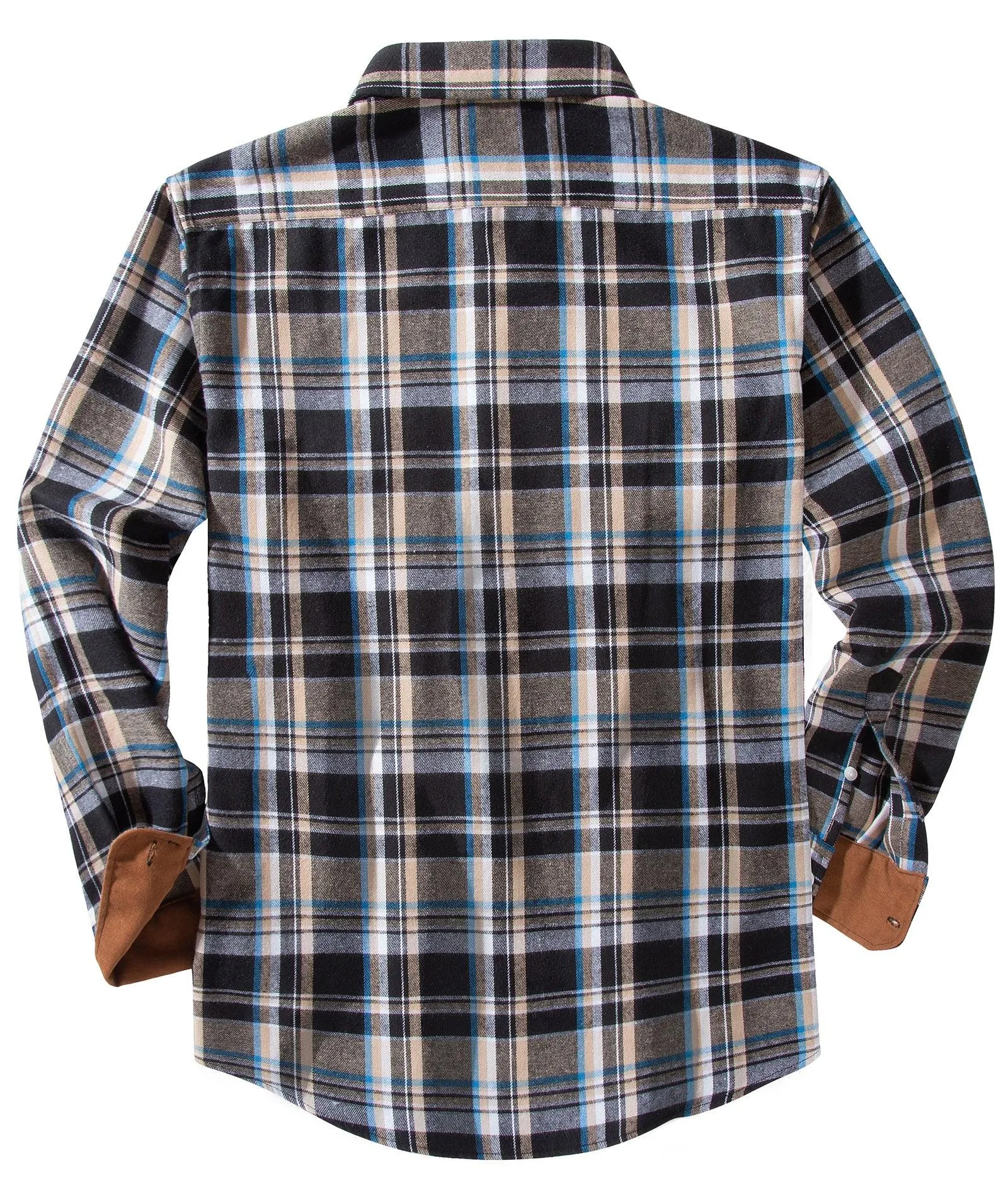 Men's Button Up Relax Fit Plaid Shirt-ZPK006565